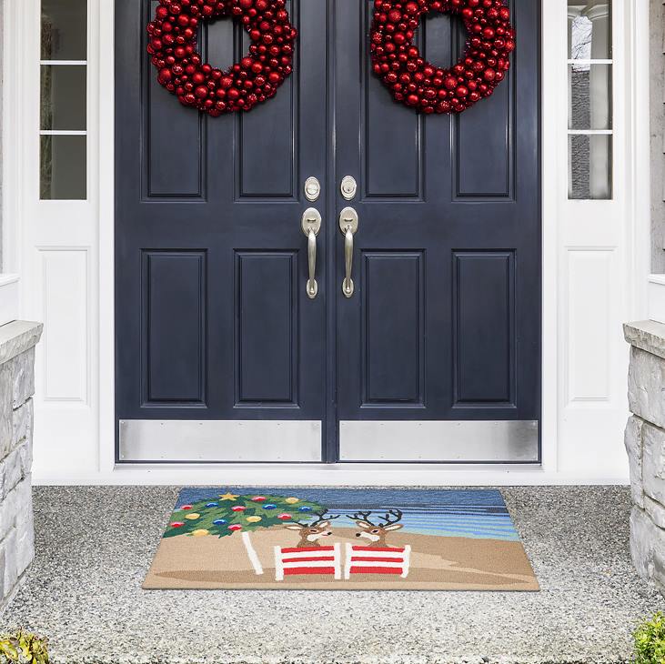 majatarbed 820L1325 sise-/väljas käsitsi konksuga rannapõhjapõdra aktsendivaip Plow & Hearth