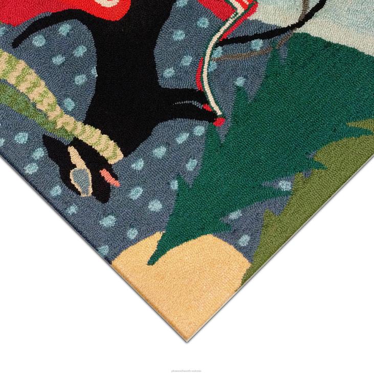 majatarbed 820L1329 sise-/väljas käsitsi konksuga saanikoera aktsendivaip Plow & Hearth