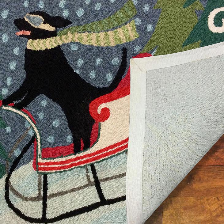 majatarbed 820L1329 sise-/väljas käsitsi konksuga saanikoera aktsendivaip Plow & Hearth