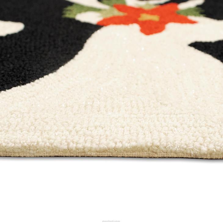 majatarbed 820L1330 sise-/väljas käsitsi haagitud jõulutähe põhjapõdra aktsendivaip Plow & Hearth