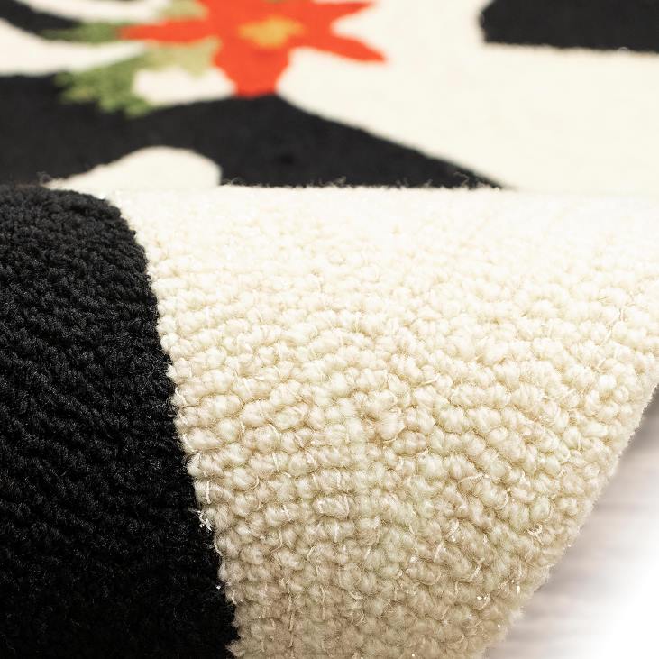 majatarbed 820L1330 sise-/väljas käsitsi haagitud jõulutähe põhjapõdra aktsendivaip Plow & Hearth