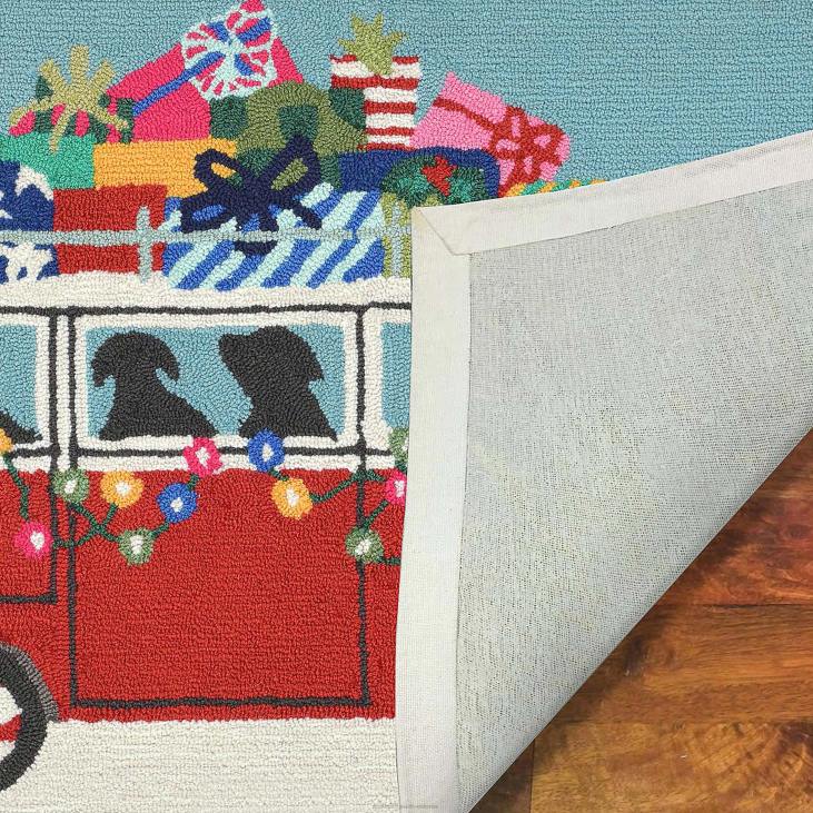 majatarbed 820L1332 toas/välis käsitsi haakitud Happy howlidays aktsendivaip Plow & Hearth