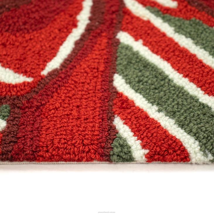 majatarbed 820L1334 sise-/väljas käsitsi haagitud jõulukingi aktsendivaip Plow & Hearth