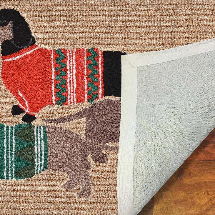 majatarbed 820L1336 sise-/välitingimustes käsitsi haakitud pühadekampsun koertele aktsentvaip Plow & Hearth