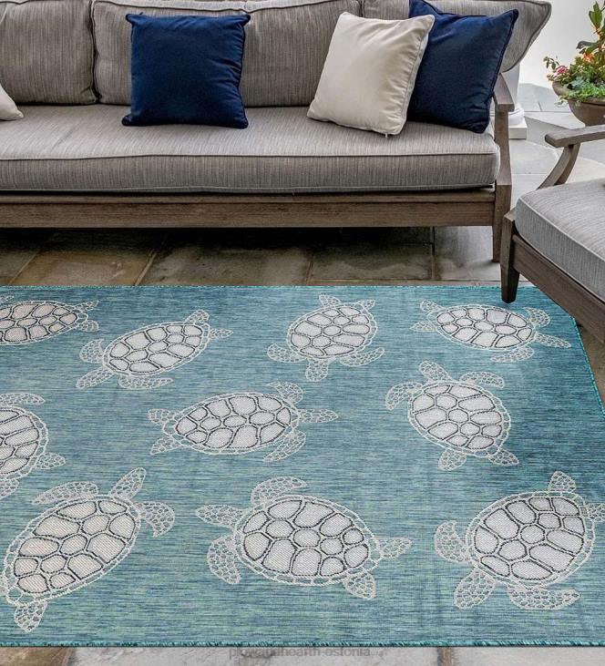 majatarbed 820L1381 sise-/välitingimustes tekstureeritud merikilpkonnade polüpropüleenvaip Plow & Hearth