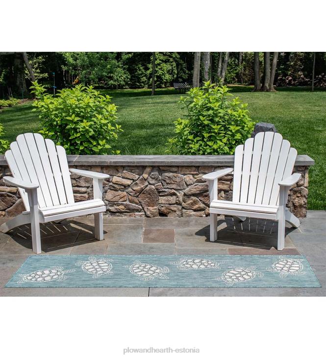 majatarbed 820L1381 sise-/välitingimustes tekstureeritud merikilpkonnade polüpropüleenvaip Plow & Hearth