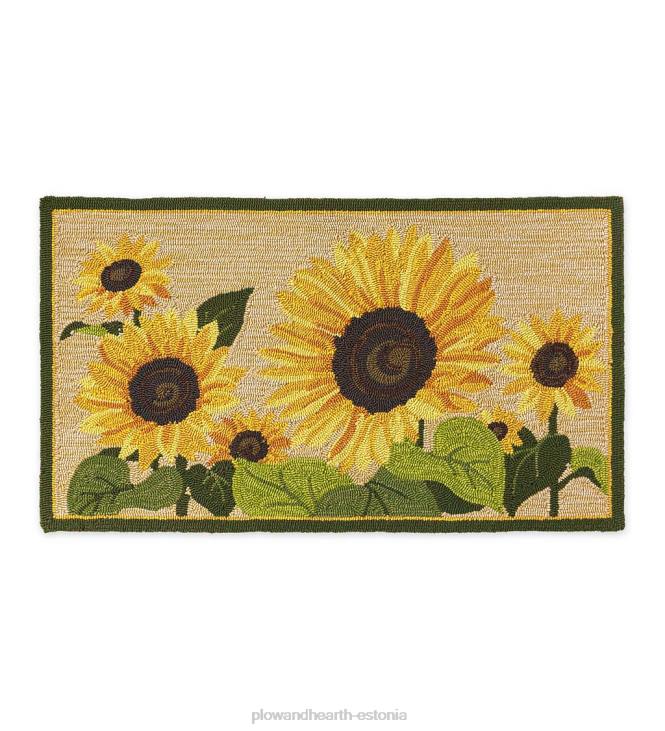 majatarbed 820L1385 sise-/väljas päevalillekonksuga polüpropüleenist aktsendivaip Plow & Hearth