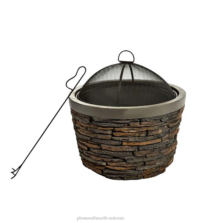 majatarbed 820L1596 laotud kivist puuküttega lõkkease Plow & Hearth