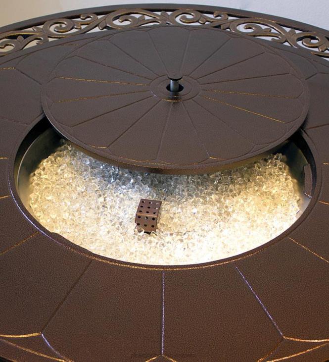 majatarbed 820L1614 ümmargune valatud alumiiniumist propaani tulekaev Plow & Hearth