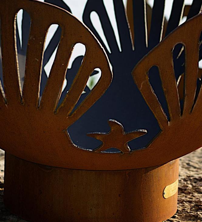 majatarbed 820L1627 Ameerikas valmistatud lõkkeasi paljajalu rannakarbid ja meritäht Plow & Hearth