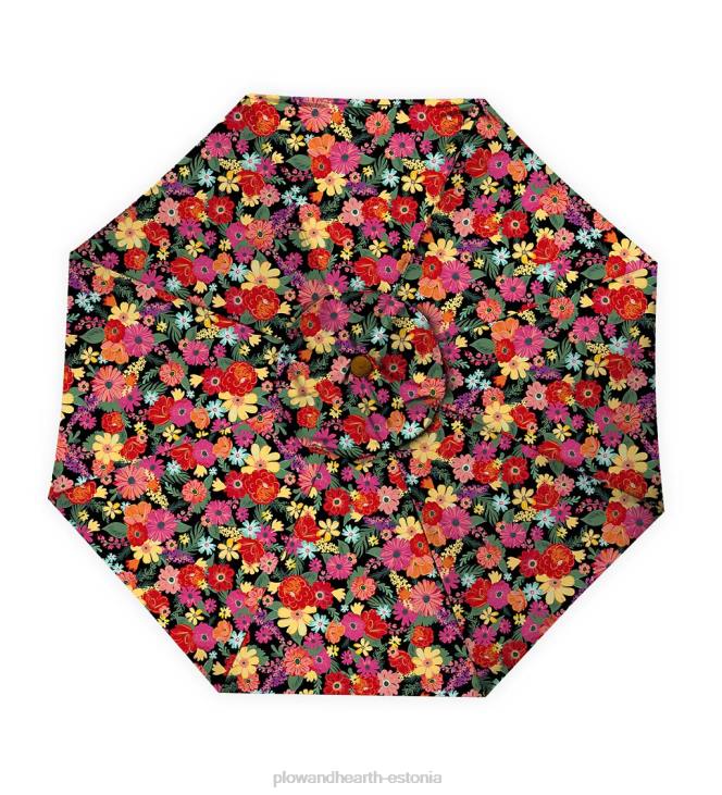 majatarbed 820L1460 klassikaline terrassituru vihmavari alumiiniumist vardaga, 7' dia. - ait punane Plow & Hearth