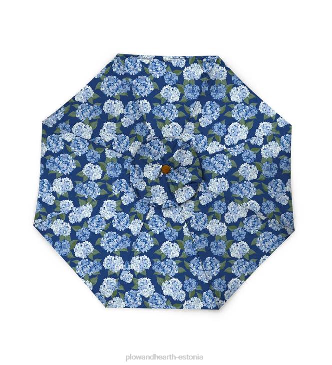 majatarbed 820L1460 klassikaline terrassituru vihmavari alumiiniumist vardaga, 7' dia. - ait punane Plow & Hearth