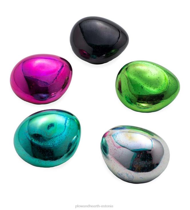 majatarbed 820L1680 valgustatud kunstklaas dekoratiivsed helendavad aiakivid - rohelised Plow & Hearth