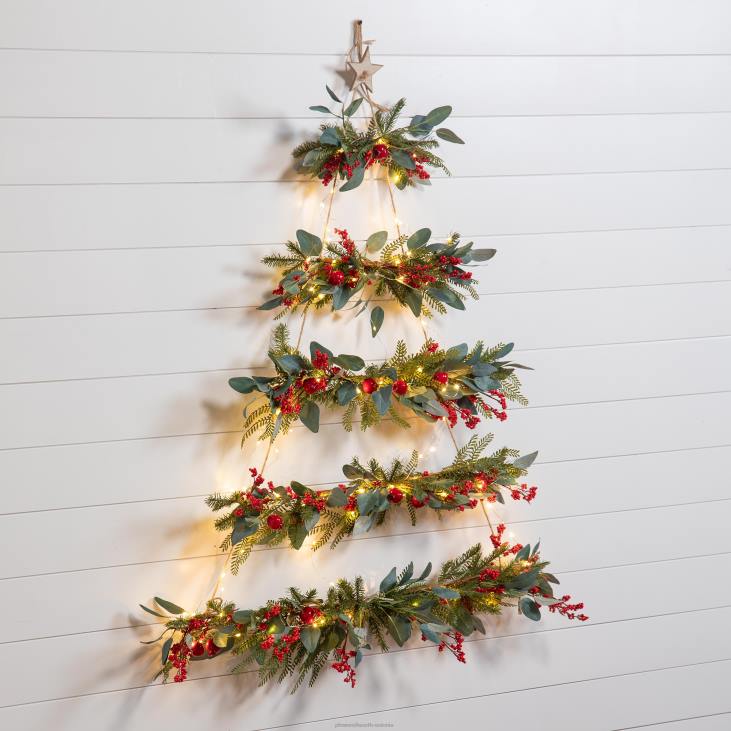 majatarbed 820L1698 valgustatud rippseina jõulupuu Plow & Hearth