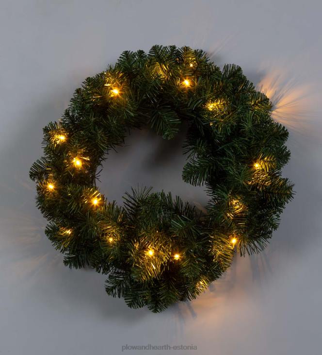 majatarbed 820L1711 puhkuseveranda-karbis valgustatud montfairi männist kaunistuskomplekt Plow & Hearth