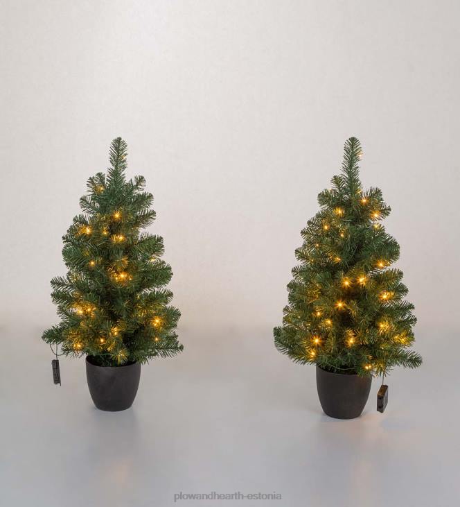 majatarbed 820L1711 puhkuseveranda-karbis valgustatud montfairi männist kaunistuskomplekt Plow & Hearth