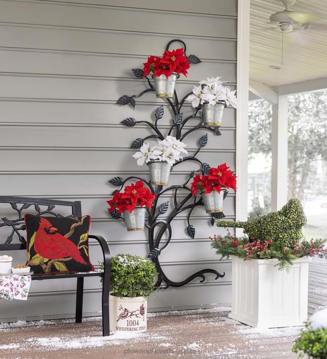 majatarbed 820L1691 valgustatud pukspuust linnutopiaar Plow & Hearth