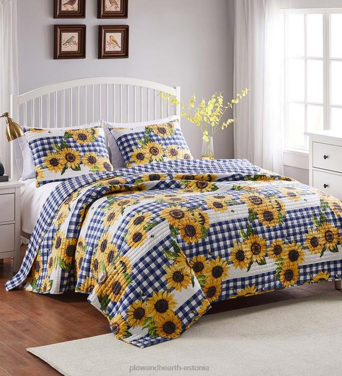 majatarbed 820L2677 päevalilleväljade tepitud voodipesukomplekt, Plow & Hearth