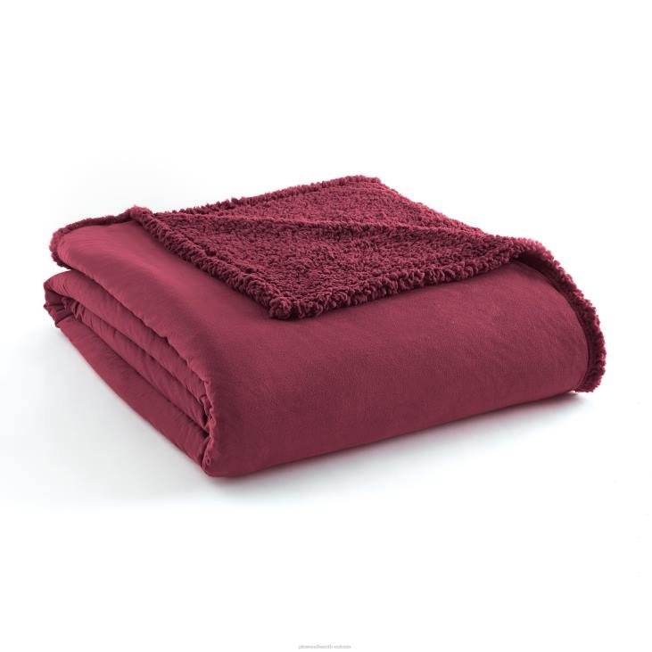 majatarbed 820L2690 pööratav tahke mikroflanell šerpatekk - sinine - kaksik Plow & Hearth