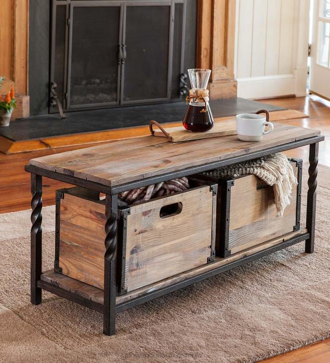 mööbel 820L2108 Deep Creek maalähedased puidust säilituskastid, komplektis 2 Plow & Hearth