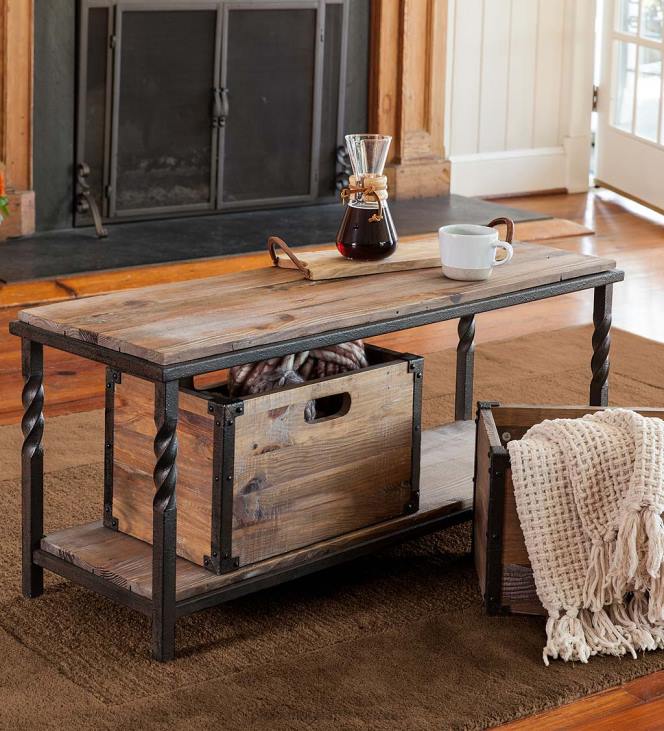 mööbel 820L2108 Deep Creek maalähedased puidust säilituskastid, komplektis 2 Plow & Hearth