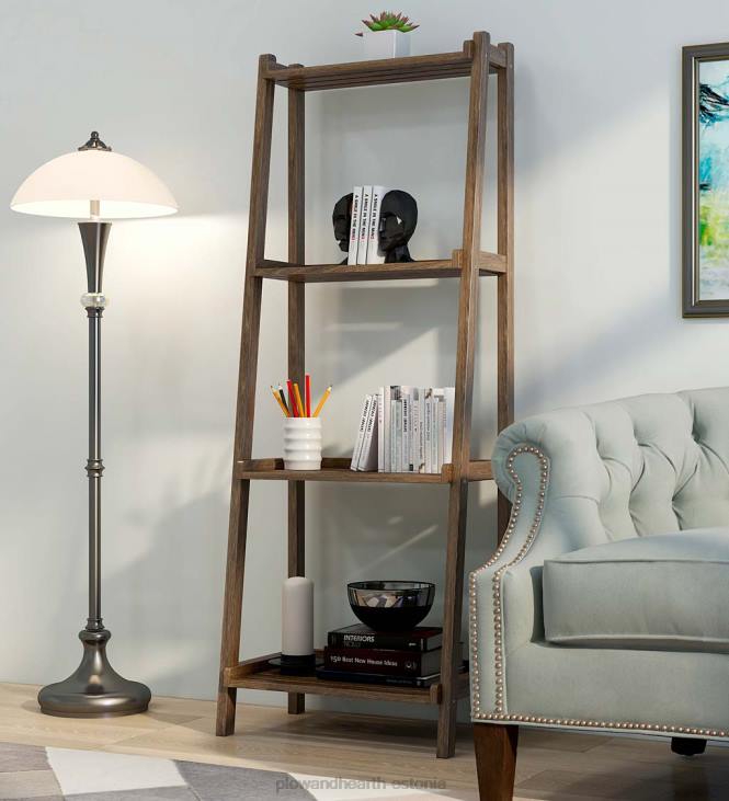 mööbel 820L2119 talumaja 4-korruseline puidust kaldus redelriiul - valge Plow & Hearth