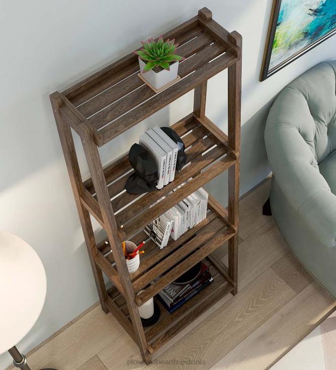 mööbel 820L2119 talumaja 4-korruseline puidust kaldus redelriiul - valge Plow & Hearth