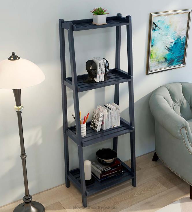 mööbel 820L2119 talumaja 4-korruseline puidust kaldus redelriiul - valge Plow & Hearth