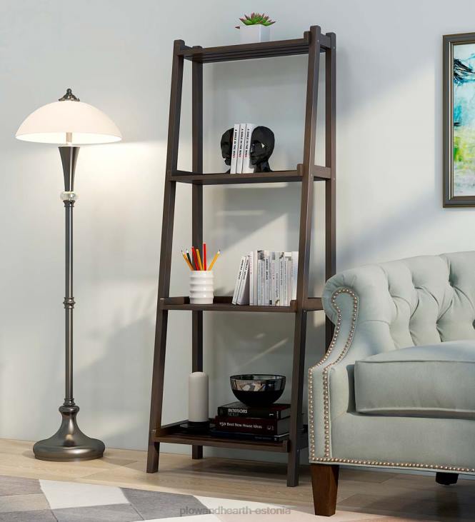 mööbel 820L2119 talumaja 4-korruseline puidust kaldus redelriiul - valge Plow & Hearth