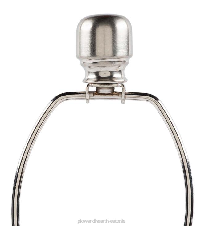 mööbel 820L2131 tekstuuriga mullklaasist laualamp beeži linase varjuga Plow & Hearth