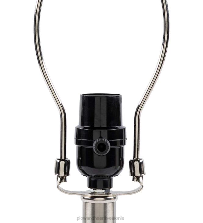 mööbel 820L2131 tekstuuriga mullklaasist laualamp beeži linase varjuga Plow & Hearth