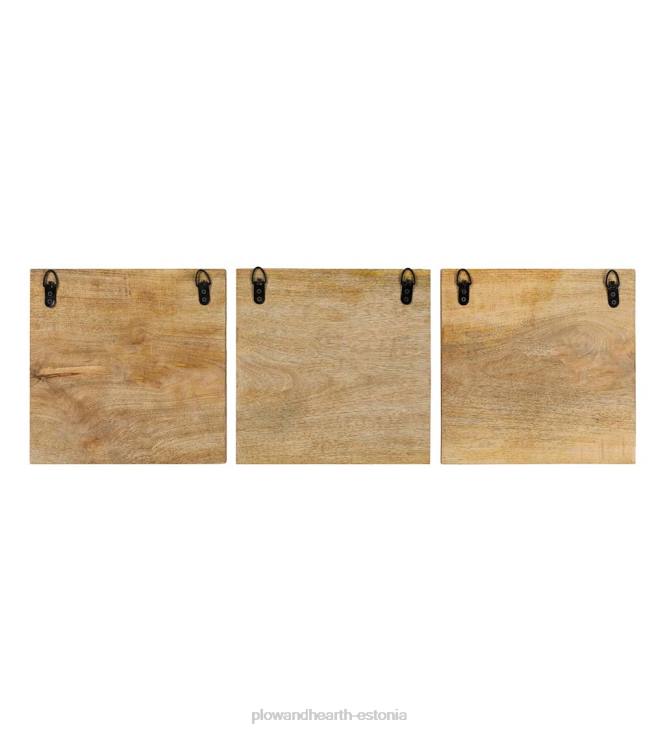 mööbel 820L2132 kolme paneeli valge pestud troopiline seinakunst Plow & Hearth