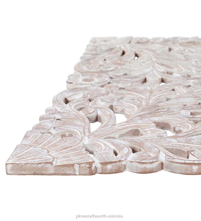 mööbel 820L2134 kolme paneeli valge pestud lilleline seinakunst Plow & Hearth