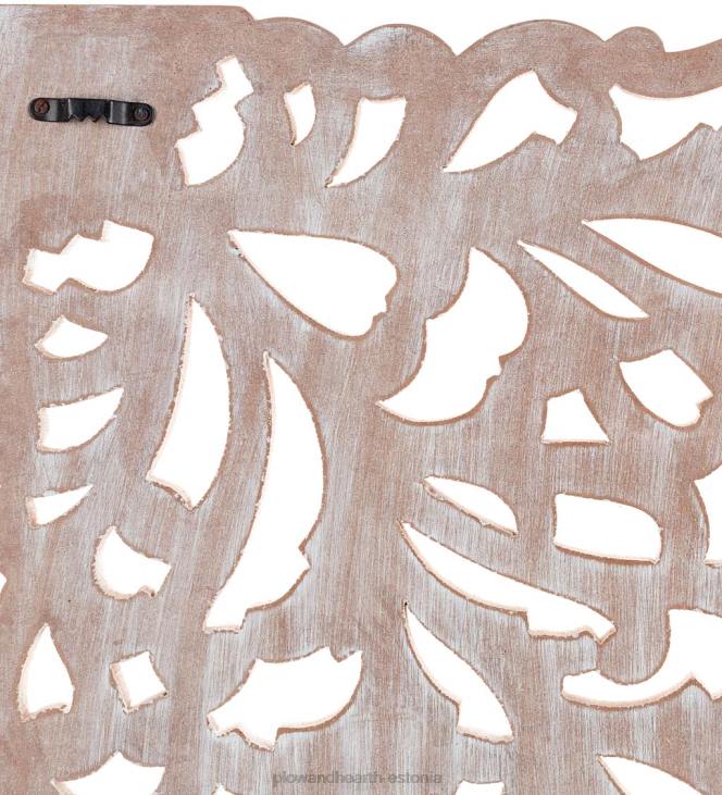 mööbel 820L2134 kolme paneeli valge pestud lilleline seinakunst Plow & Hearth