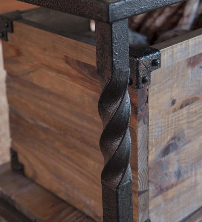 mööbel 820L1975 sügav oja pink/laud metallraami ja maalähedase puiduga Plow & Hearth