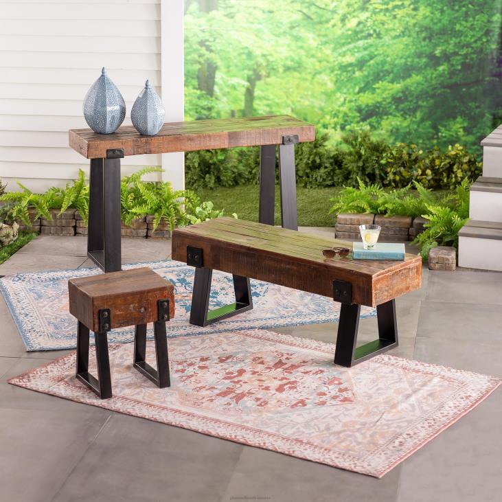 mööbel 820L1978 richland taaskasutatud puidust sise-/väliskonsoollaud Plow & Hearth