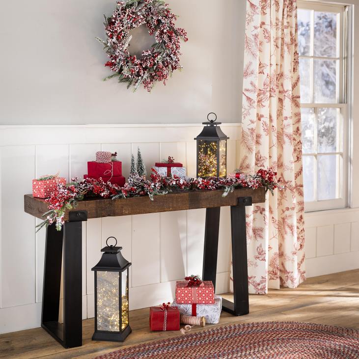 mööbel 820L1978 richland taaskasutatud puidust sise-/väliskonsoollaud Plow & Hearth