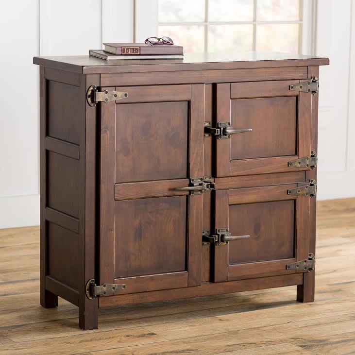 mööbel 820L1979 portlandi jääkasti puidust konsoollaud koopia riistvaraga - pähkel Plow & Hearth