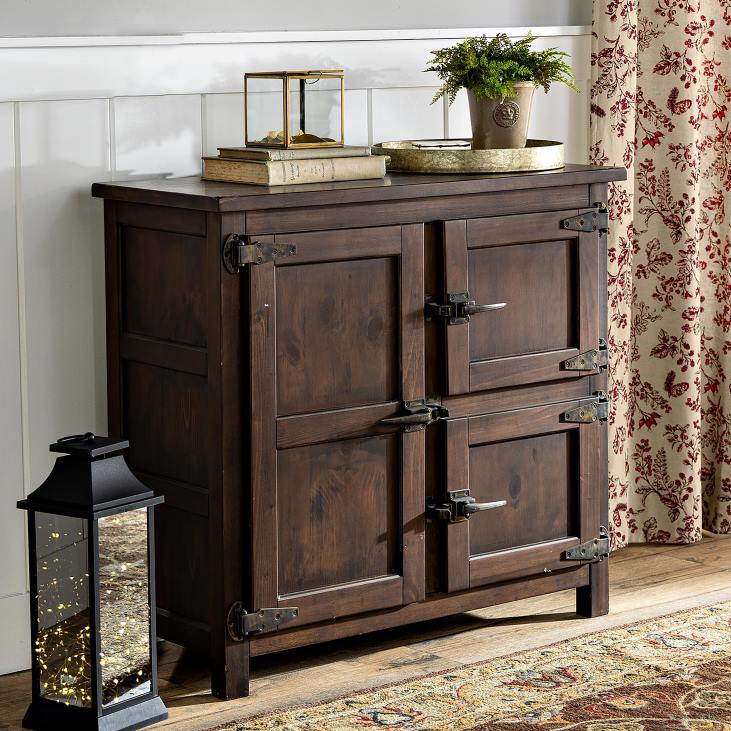 mööbel 820L1979 portlandi jääkasti puidust konsoollaud koopia riistvaraga - pähkel Plow & Hearth