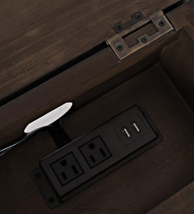 mööbel 820L1988 Cape charles taaskasutatud barnwood elektrijaama külglaud USB-portidega - barnwood Plow & Hearth