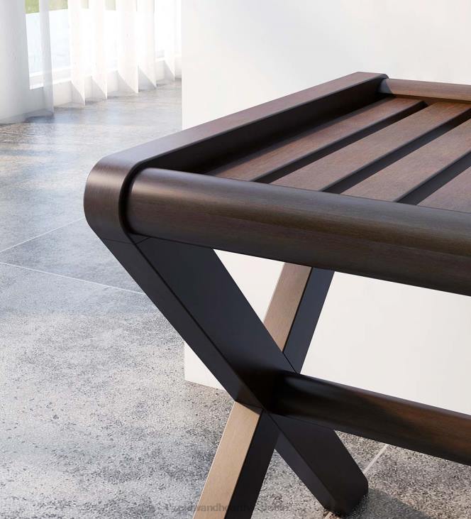 mööbel 820L2003 kaasaegne talumaja puidust taburet/pink - espresso Plow & Hearth