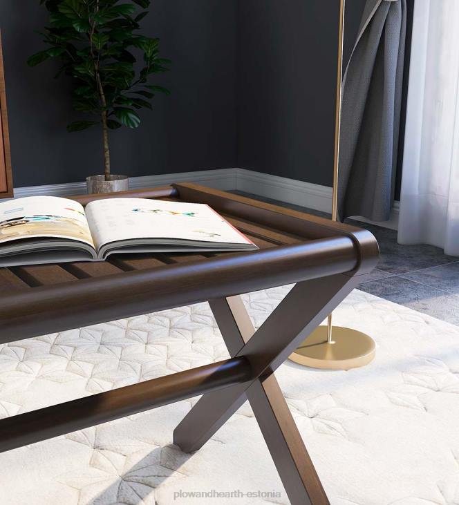 mööbel 820L2003 kaasaegne talumaja puidust taburet/pink - espresso Plow & Hearth