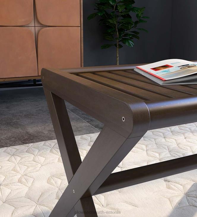 mööbel 820L2003 kaasaegne talumaja puidust taburet/pink - espresso Plow & Hearth