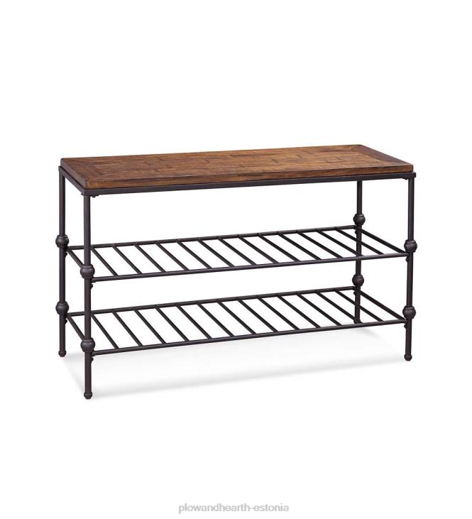 mööbel 820L2004 männipuidust konsoollaud kodarariiulitega Plow & Hearth