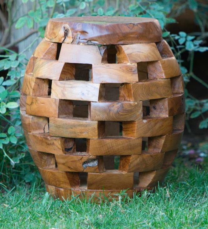 mööbel 820L2005 habini tiikpuust ovaalne pusletaburet Plow & Hearth