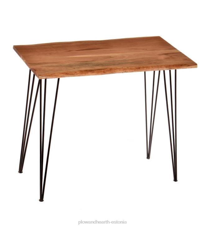 mööbel 820L2006 live edge akaatsiapuidust konsoollaud juuksenõela jalgadega - must Plow & Hearth