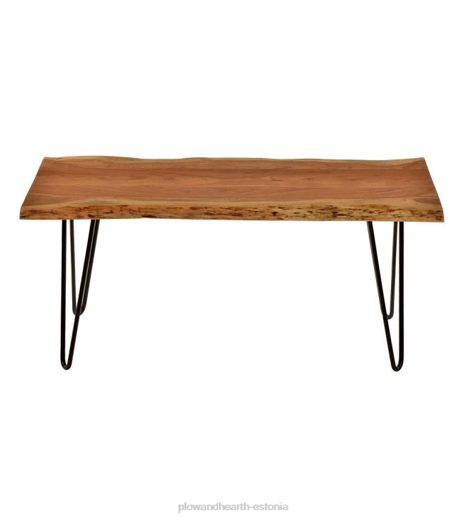 mööbel 820L2011 live serv akaatsiapuidust pink/laud juuksenõeliste jalgadega - must Plow & Hearth