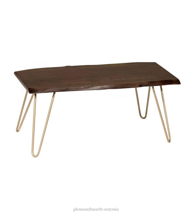 mööbel 820L2011 live serv akaatsiapuidust pink/laud juuksenõeliste jalgadega - must Plow & Hearth