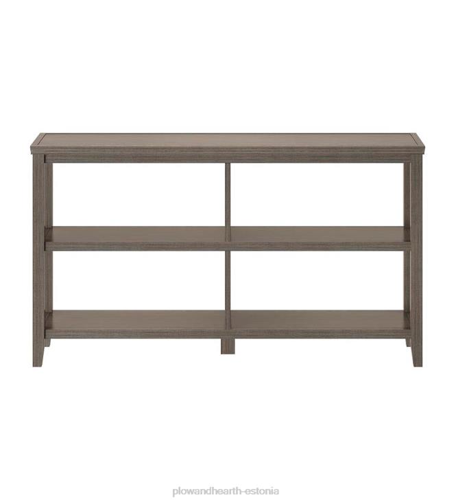 mööbel 820L2089 talumaja kahe riiuliga konsooliga raamaturiiul - pestud hall Plow & Hearth