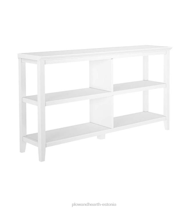 mööbel 820L2089 talumaja kahe riiuliga konsooliga raamaturiiul - pestud hall Plow & Hearth